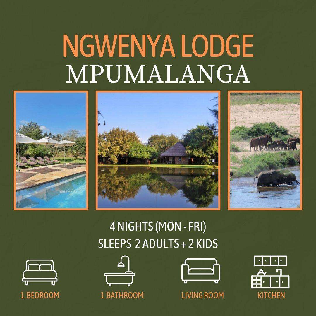 Midweek @ Ngwenya Lodge,Komatipoort from 01 - 05 Dec 2025 (4 Nights) 1 Bedrooms/sleeps 4