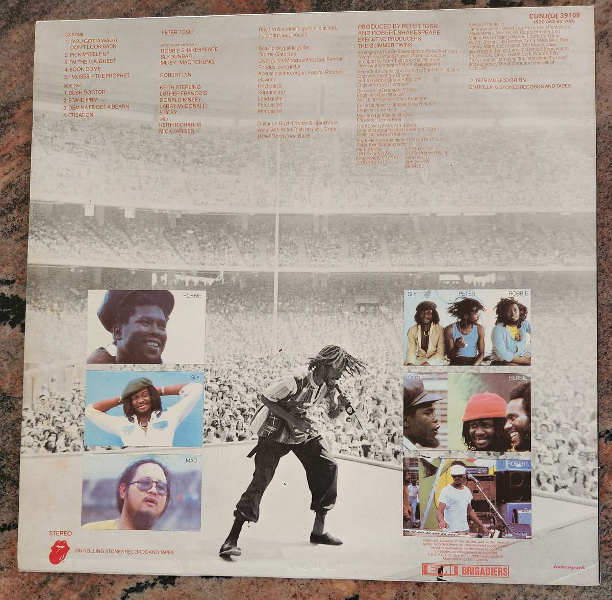 PETER TOSH Bush Doctor (VG+/VG+) EMI CUNJ(D) 39109 SA Pressing 1978 - Lyrics