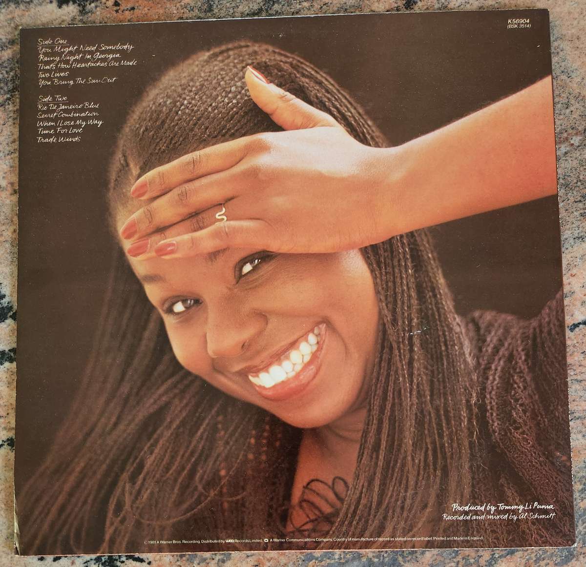 RANDY CRAWFORD Secret Combination (VG+/VG+) K56904 UK Press 1981 - Lyrics Inside