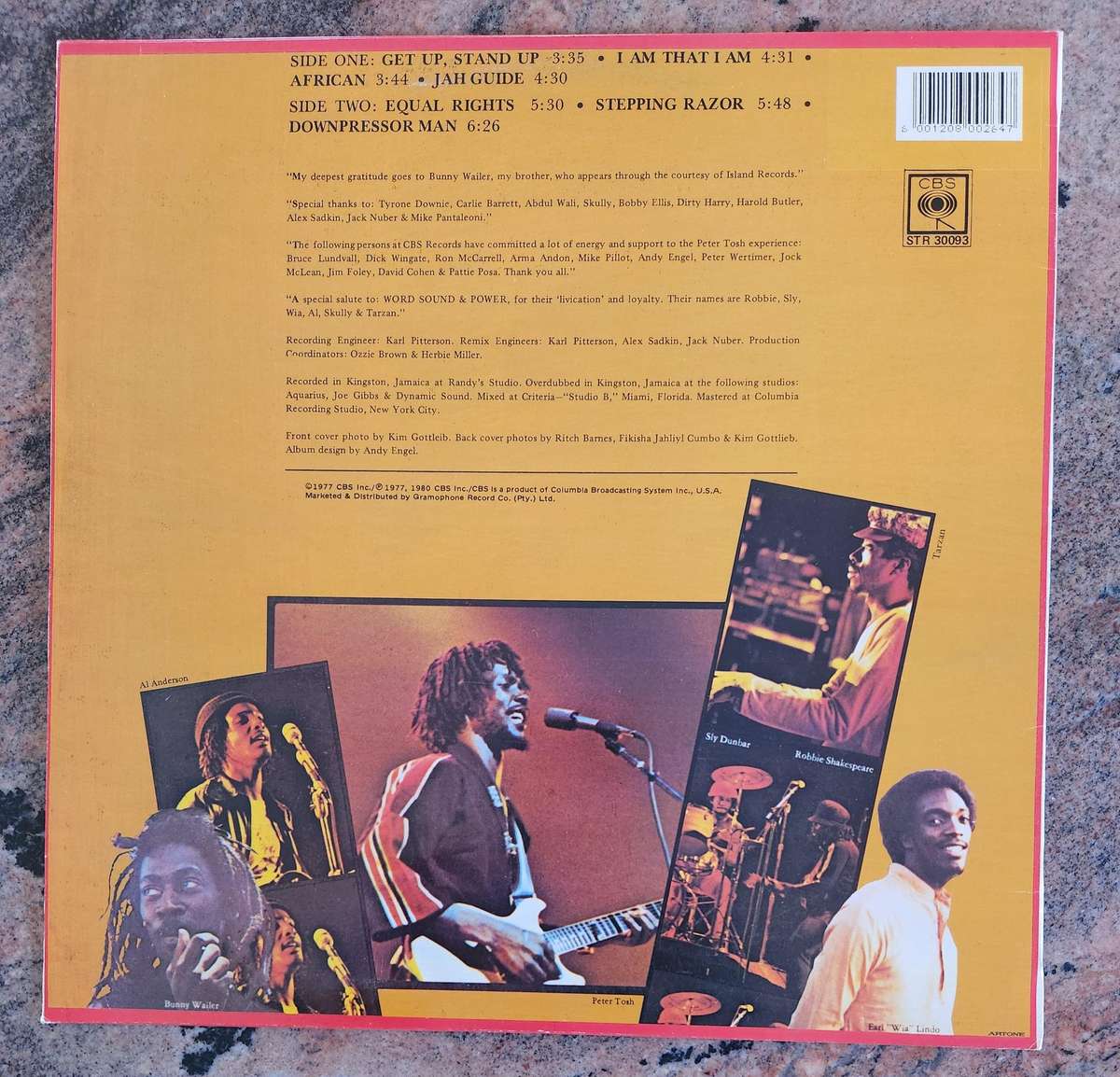 PETER TOSH Equal Rights (Excellent/VG+) CBS STR 30093 SA Pressing - RARE