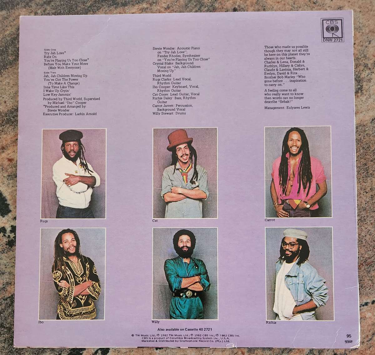 THIRD WORLD You`ve Got The Power (VG+/VG) CBS DNW 2721 SA Press 1982 - Lyrics