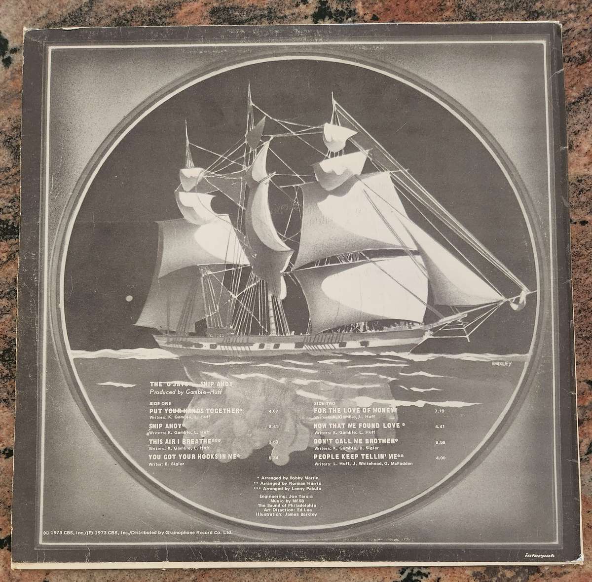 THE O' JAYS Ship Ahoy (VG+/VG+) Philadelphia KZ 6001 SA Pressing - RARE