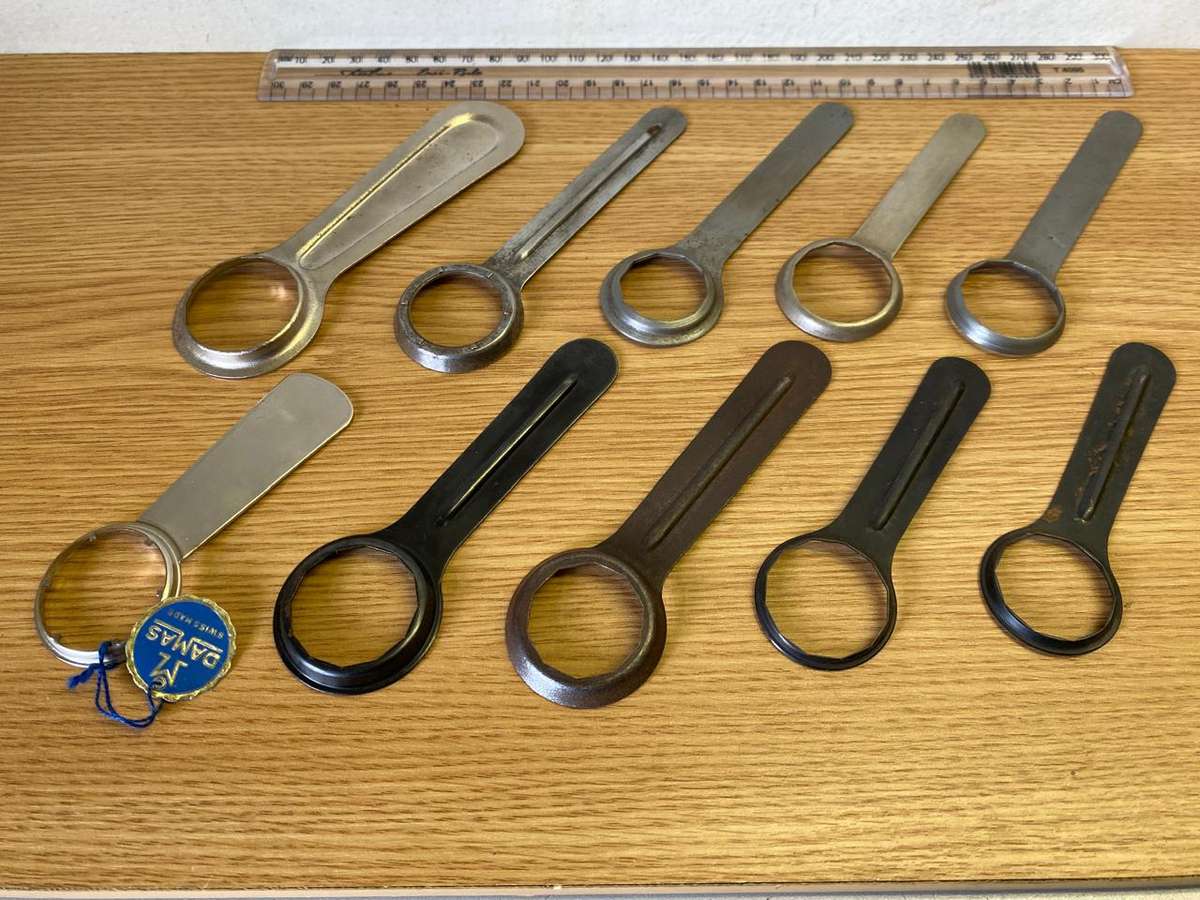 Watch case opening wrenches x 10