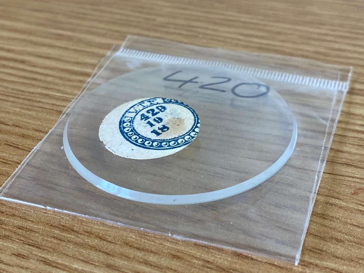 Pocket watch crystals - curved with bevel edge - 15 pieces