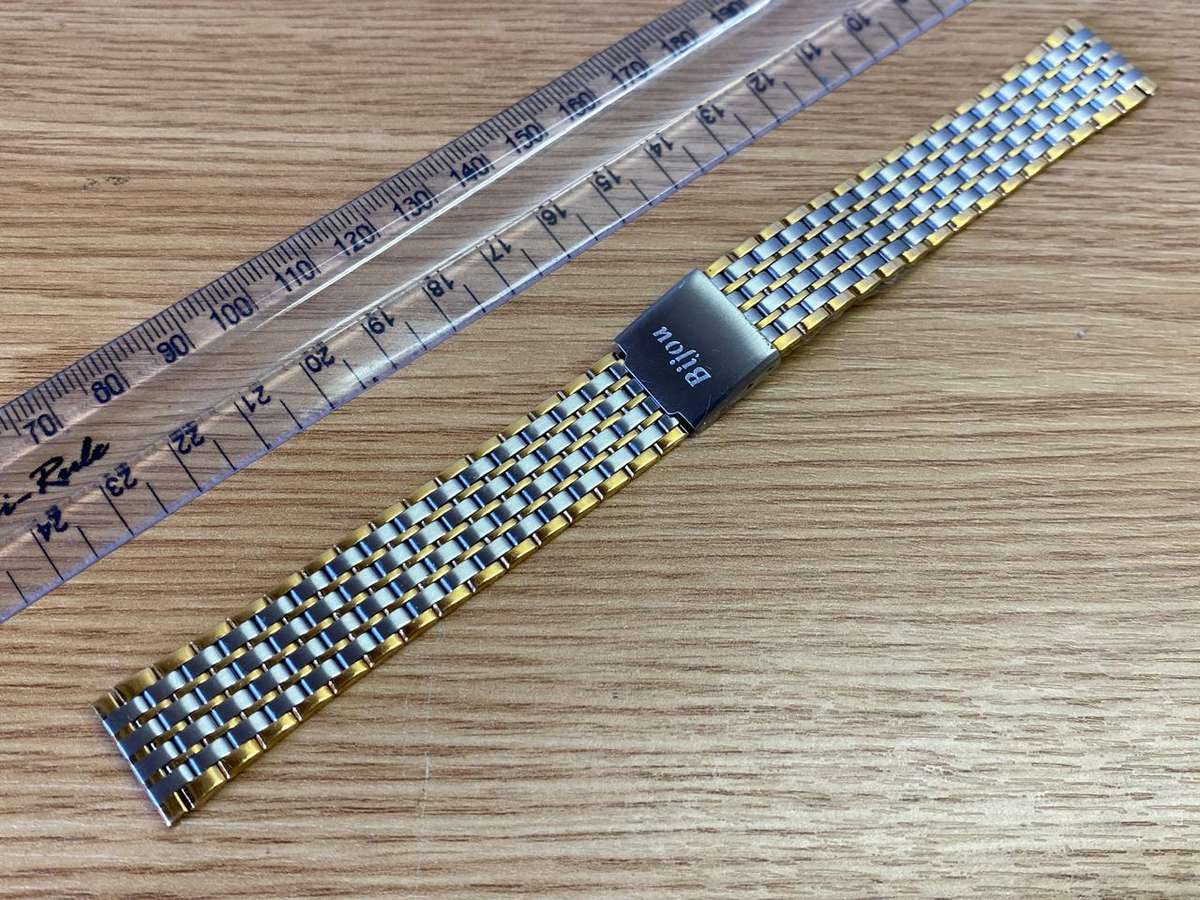 BIJOU - 18mm stainless steel bracelet with gold accents