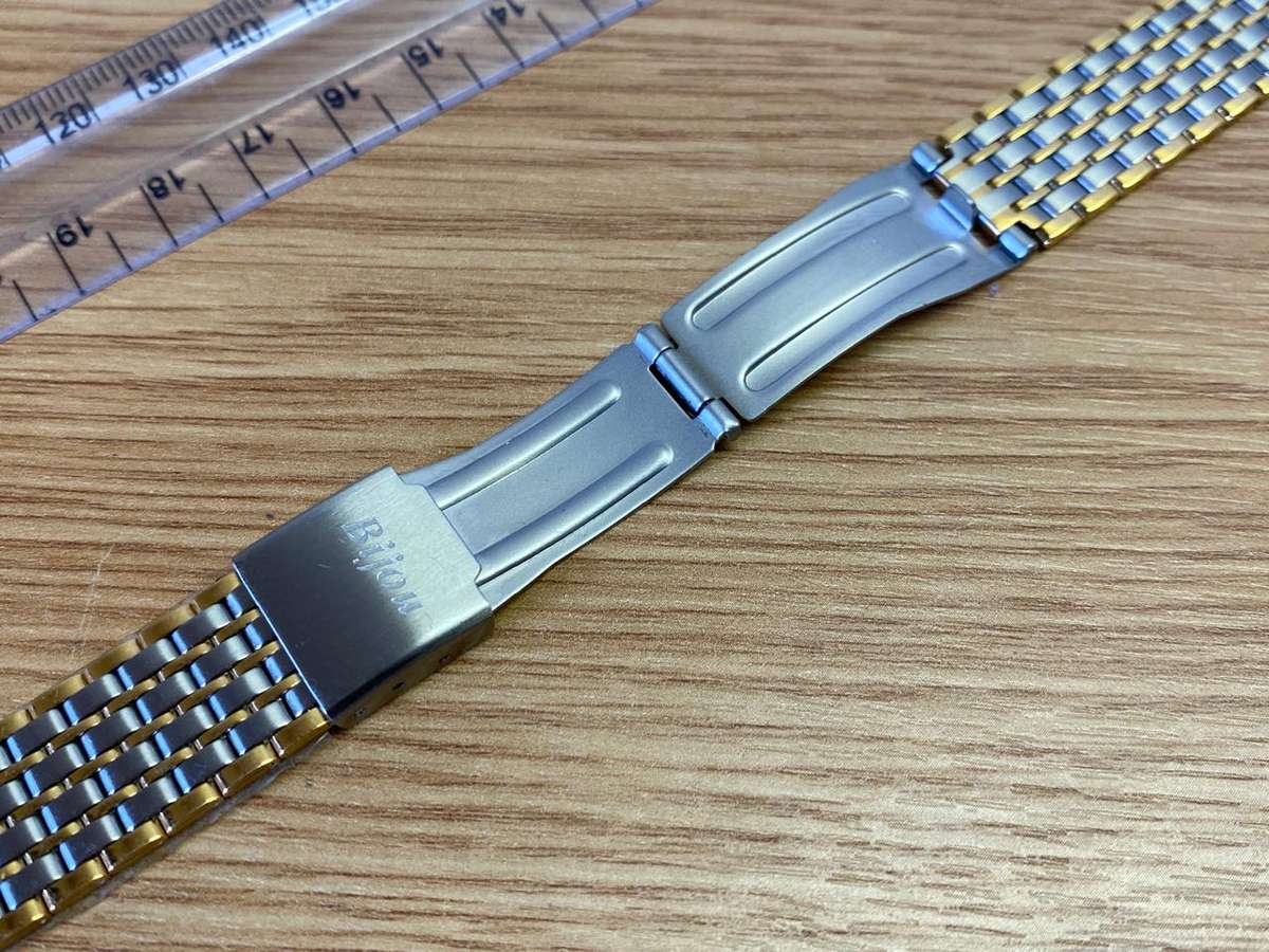 BIJOU - 18mm stainless steel bracelet with gold accents