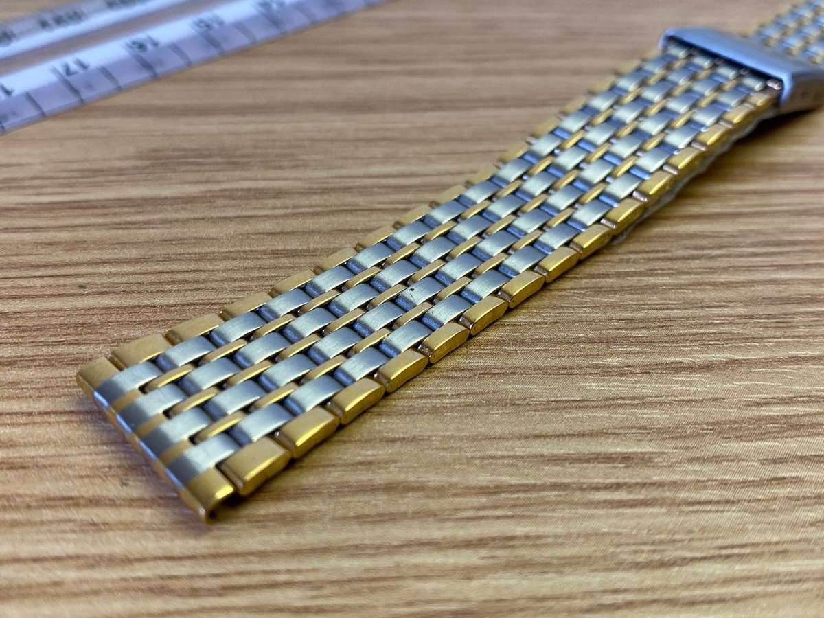 BIJOU - 18mm stainless steel bracelet with gold accents