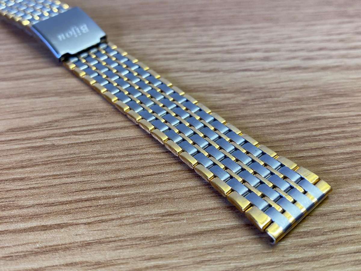 BIJOU - 18mm stainless steel bracelet with gold accents