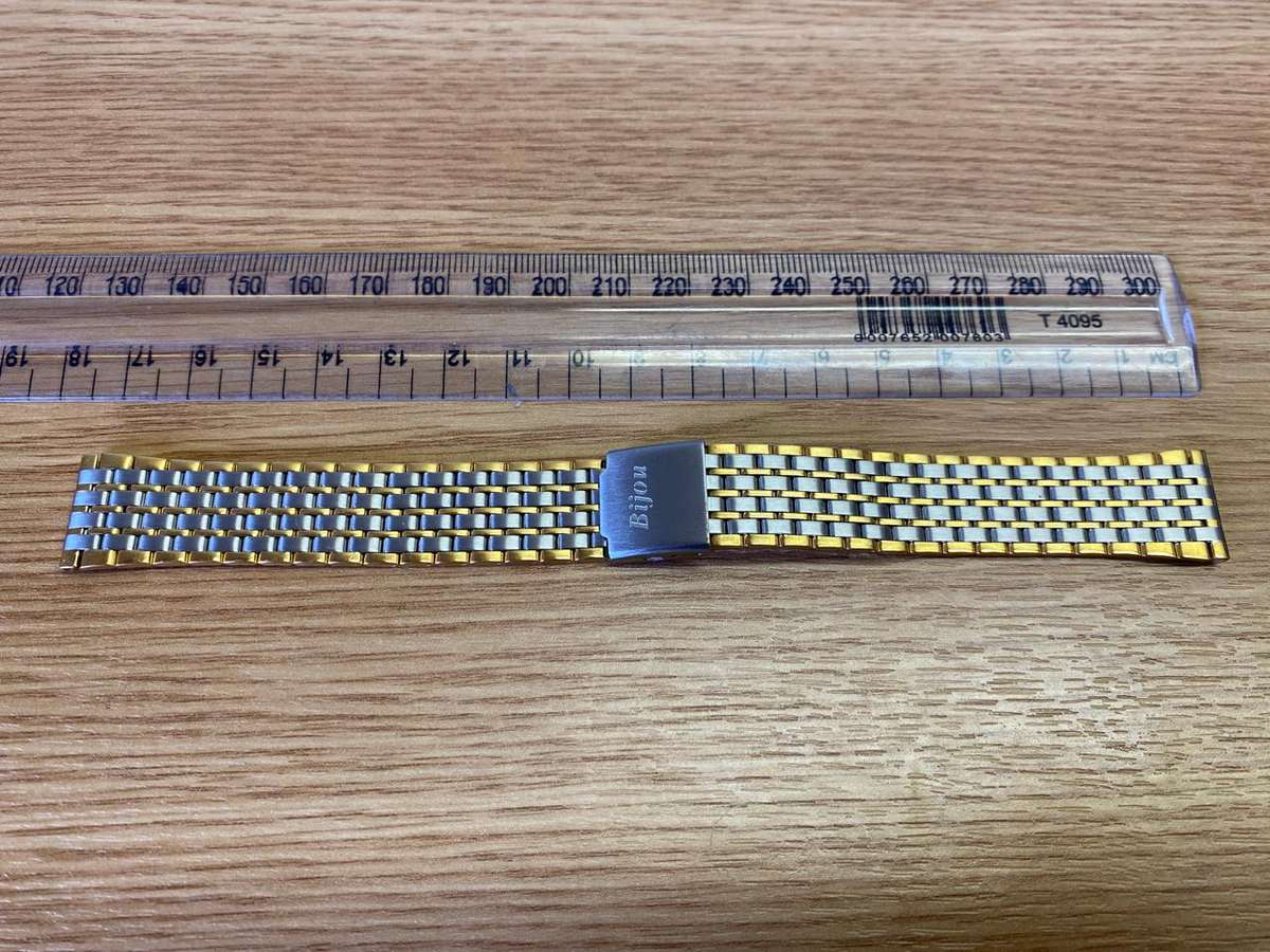 BIJOU - 18mm stainless steel bracelet with gold accents