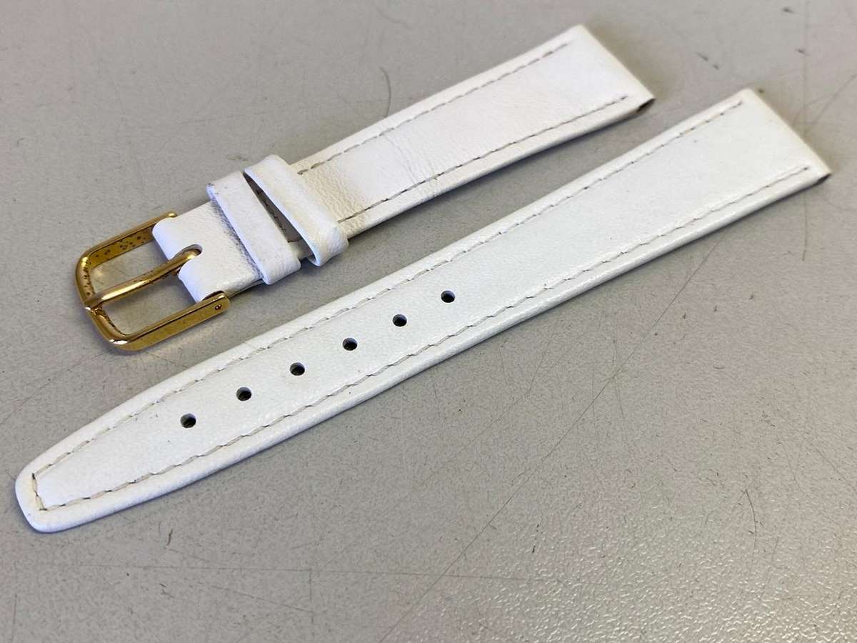 BIJOUX INEX - 18mm white leather watch strap