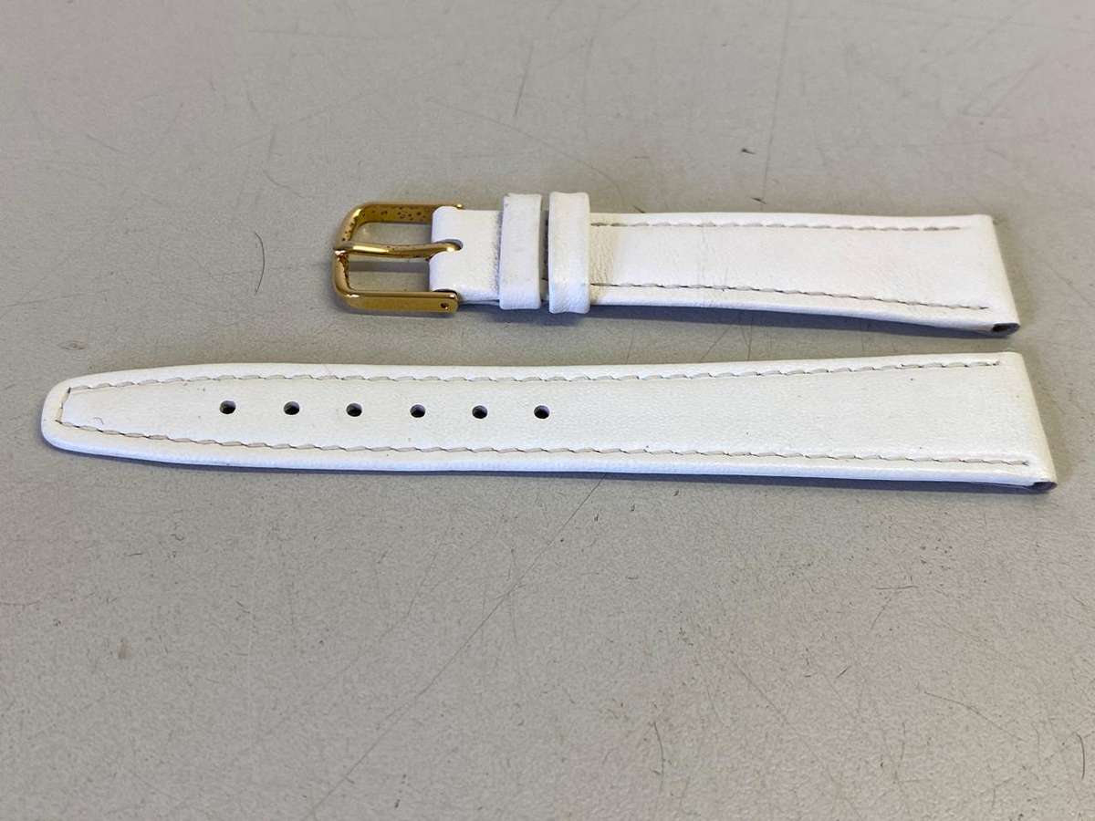 BIJOUX INEX - 18mm white leather watch strap
