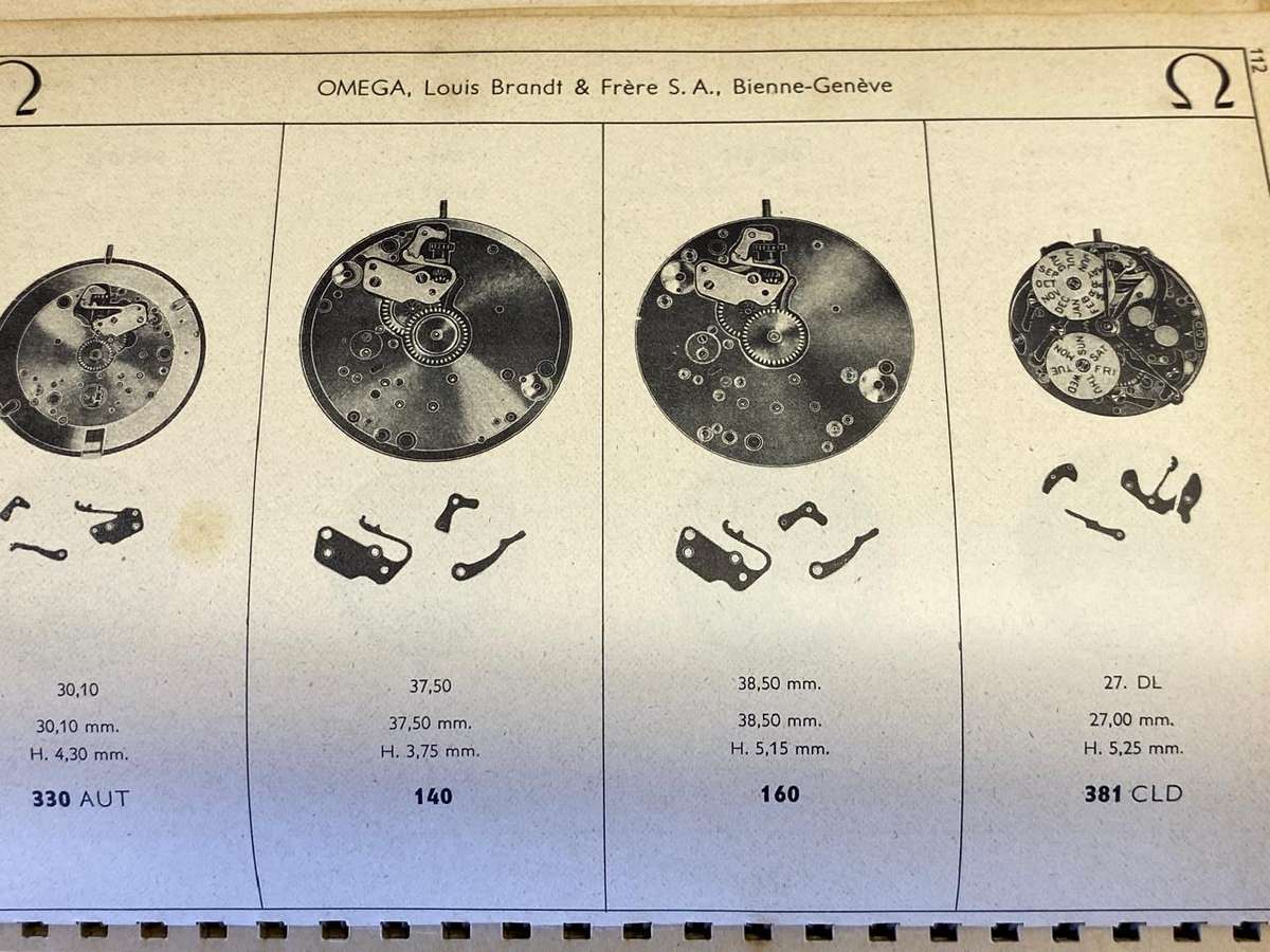 Official catalogue of Swiss watch repair parts