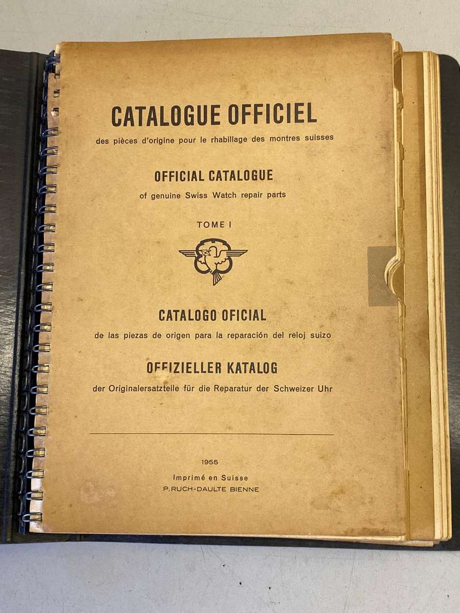 Official catalogue of Swiss watch repair parts