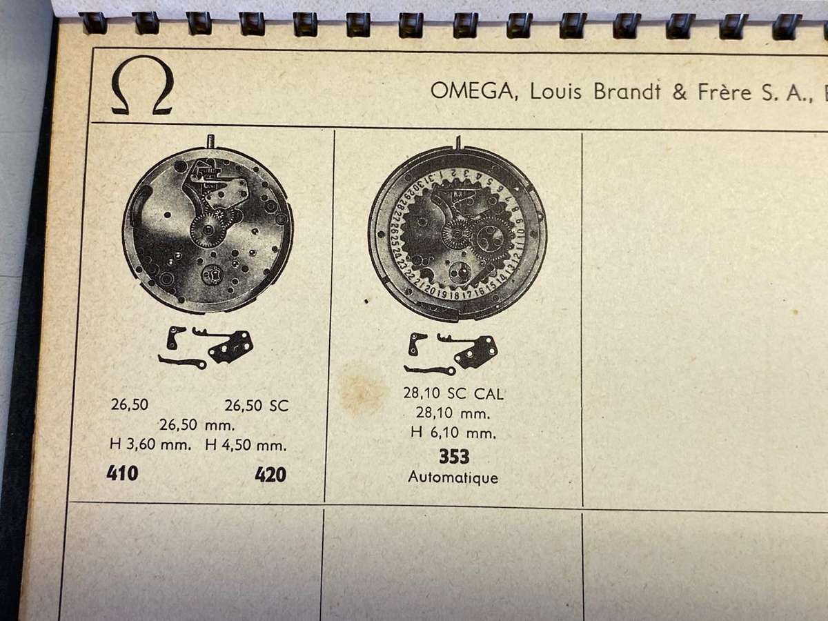 Official catalogue of Swiss watch repair parts