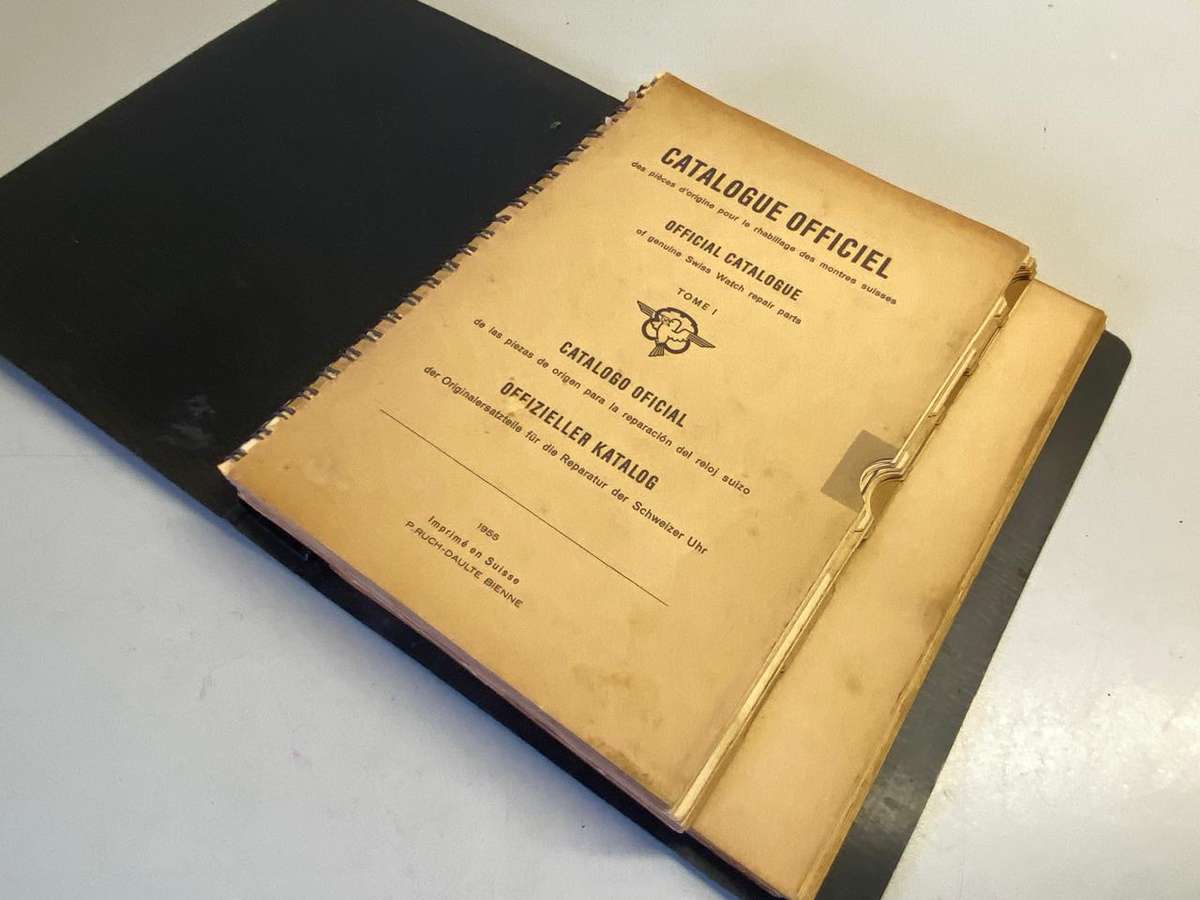 Official catalogue of Swiss watch repair parts