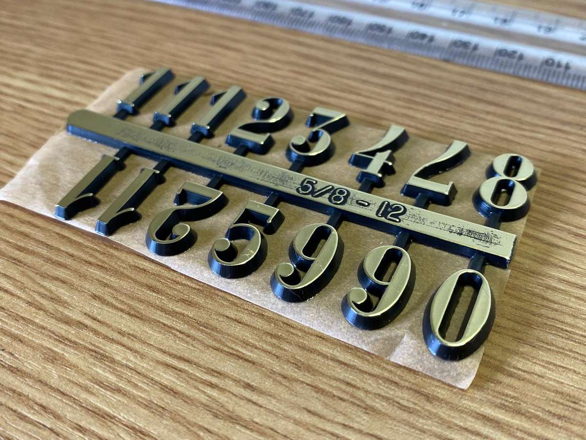 16mm Clock numerals