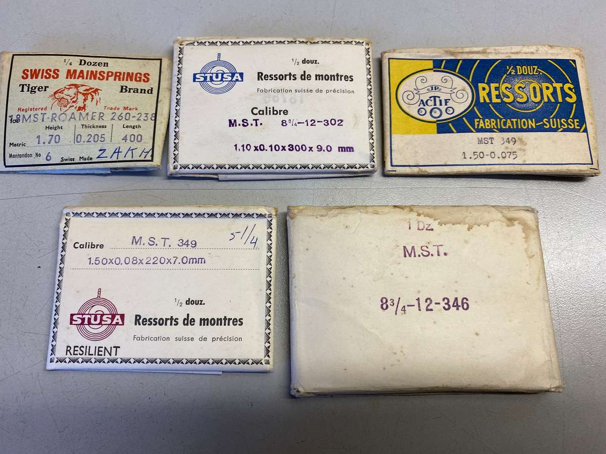 Mainsprings for MST calibers 260 - 302 - 346 - 349