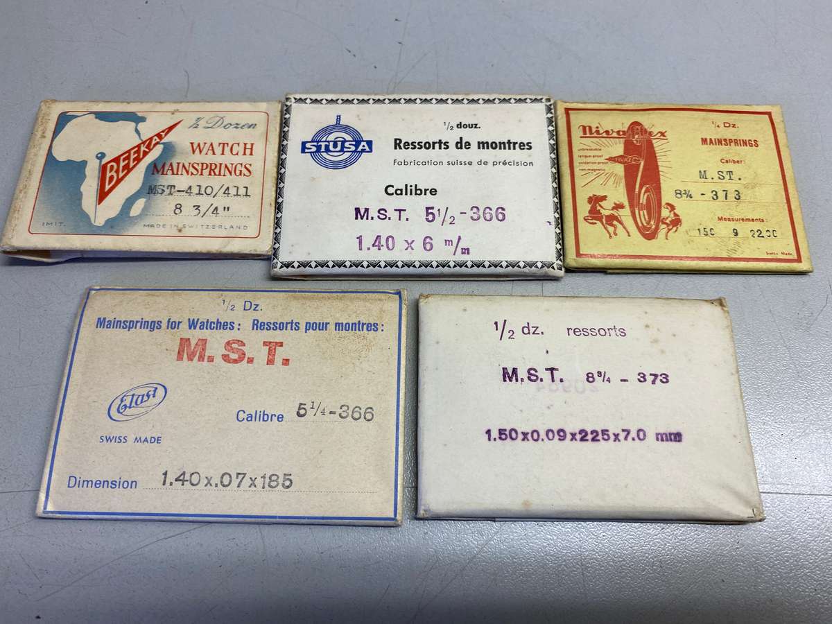 Mainsprings for MST calibers 366 - 373 - 410/411