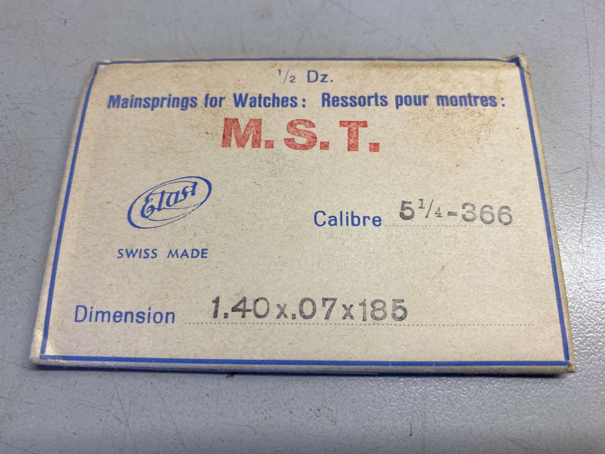 Mainsprings for MST calibers 366 - 373 - 410/411