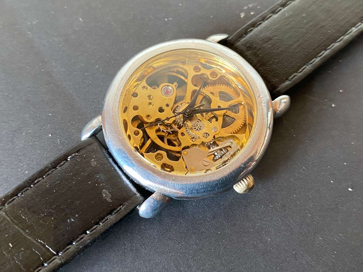 Vintage skeleton watch
