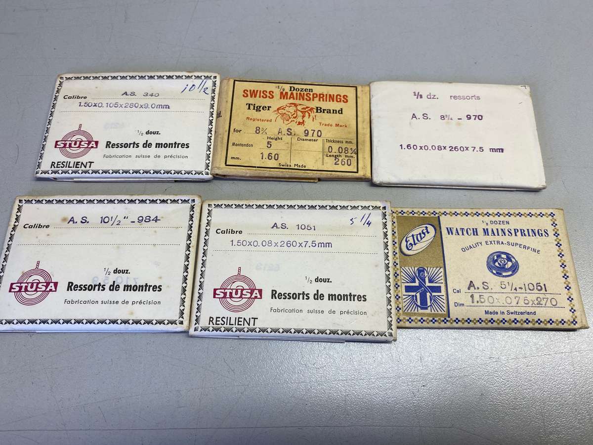 Mainsprings for AS movements calibers 340 -970 - 984 - 1051