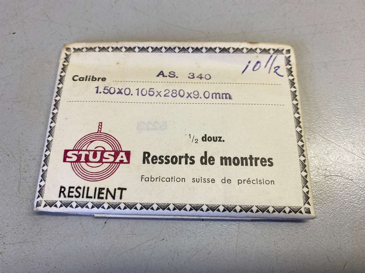 Mainsprings for AS movements calibers 340 -970 - 984 - 1051