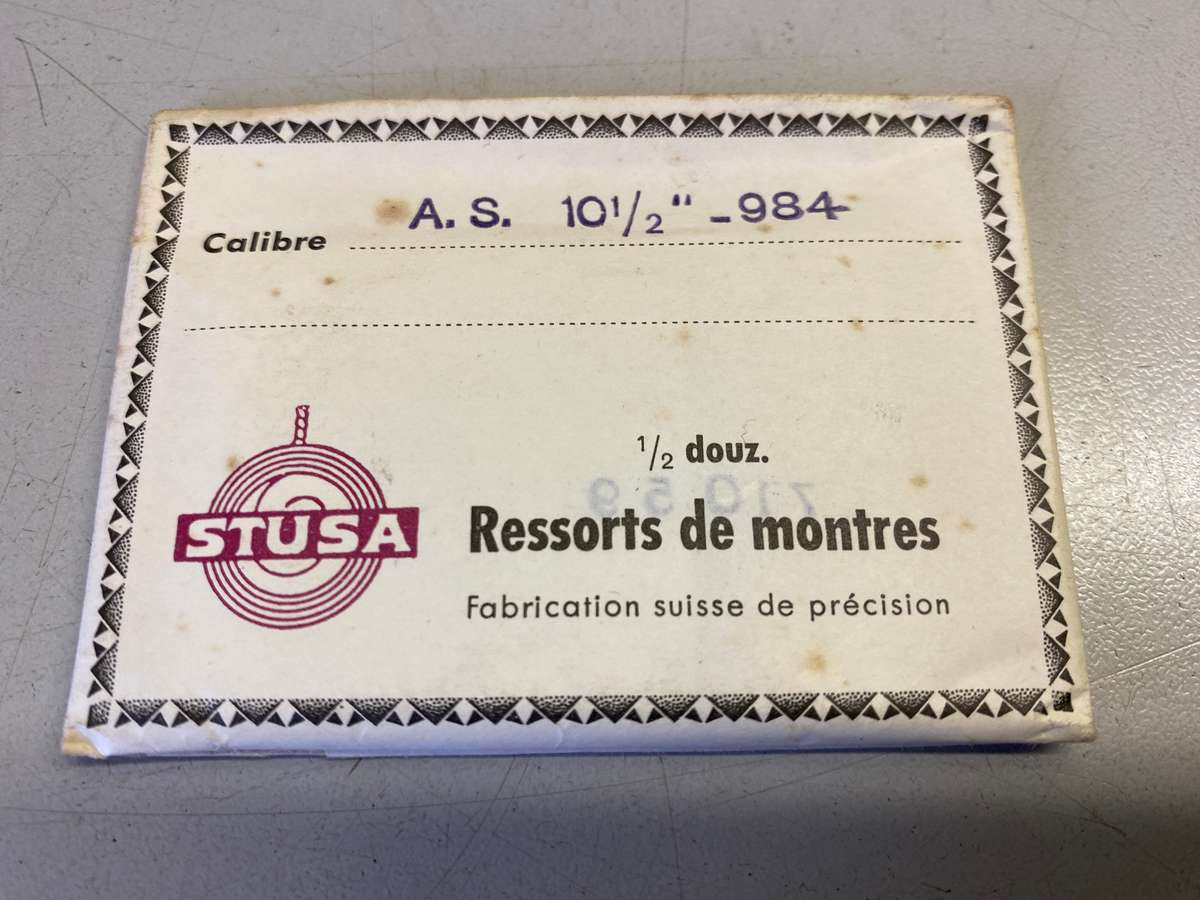 Mainsprings for AS movements calibers 340 -970 - 984 - 1051