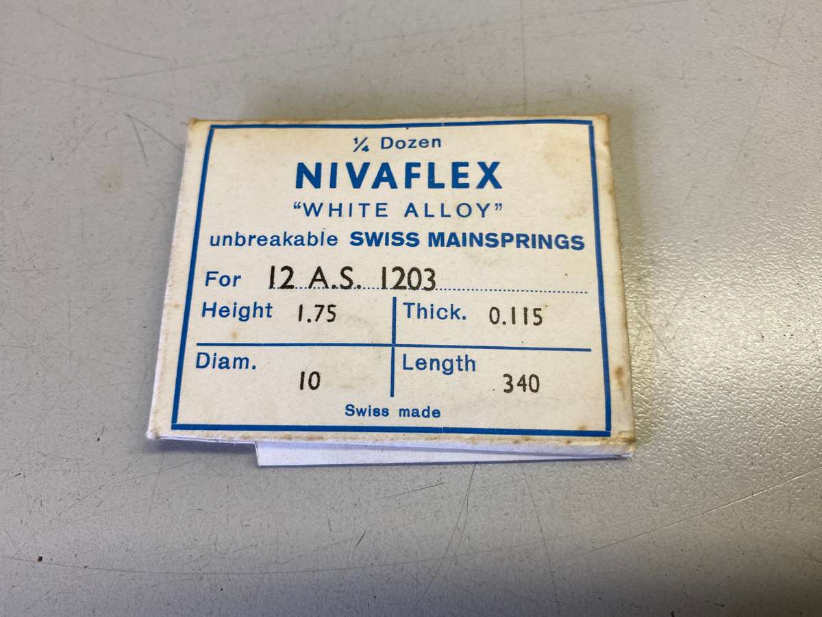 Mainsprings for AS movements calibers 1203 -1240 - 1197 - 1291