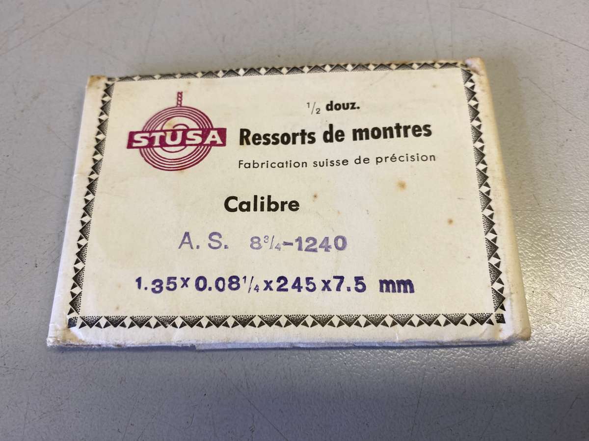 Mainsprings for AS movements calibers 1203 -1240 - 1197 - 1291