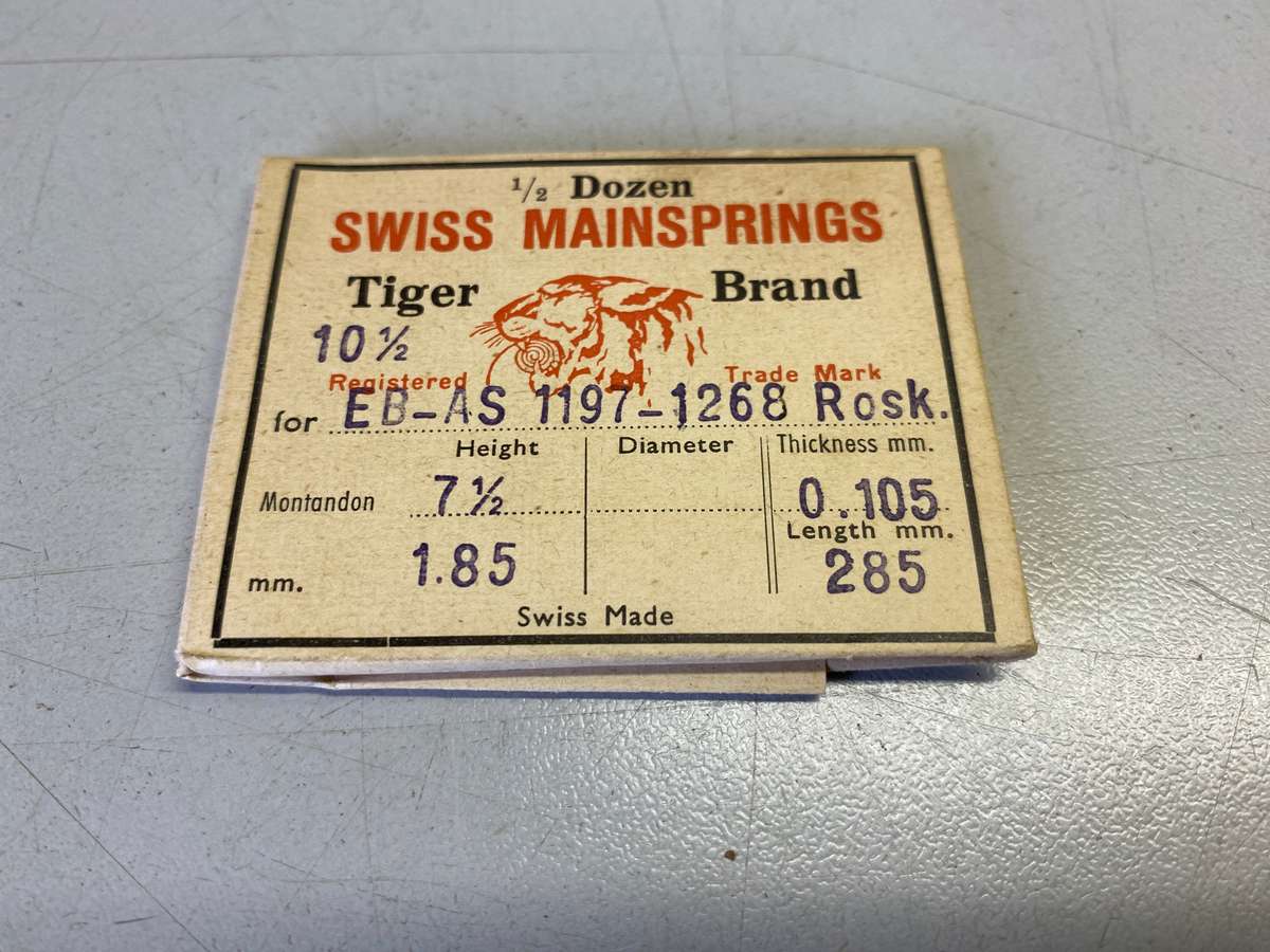 Mainsprings for AS movements calibers 1203 -1240 - 1197 - 1291