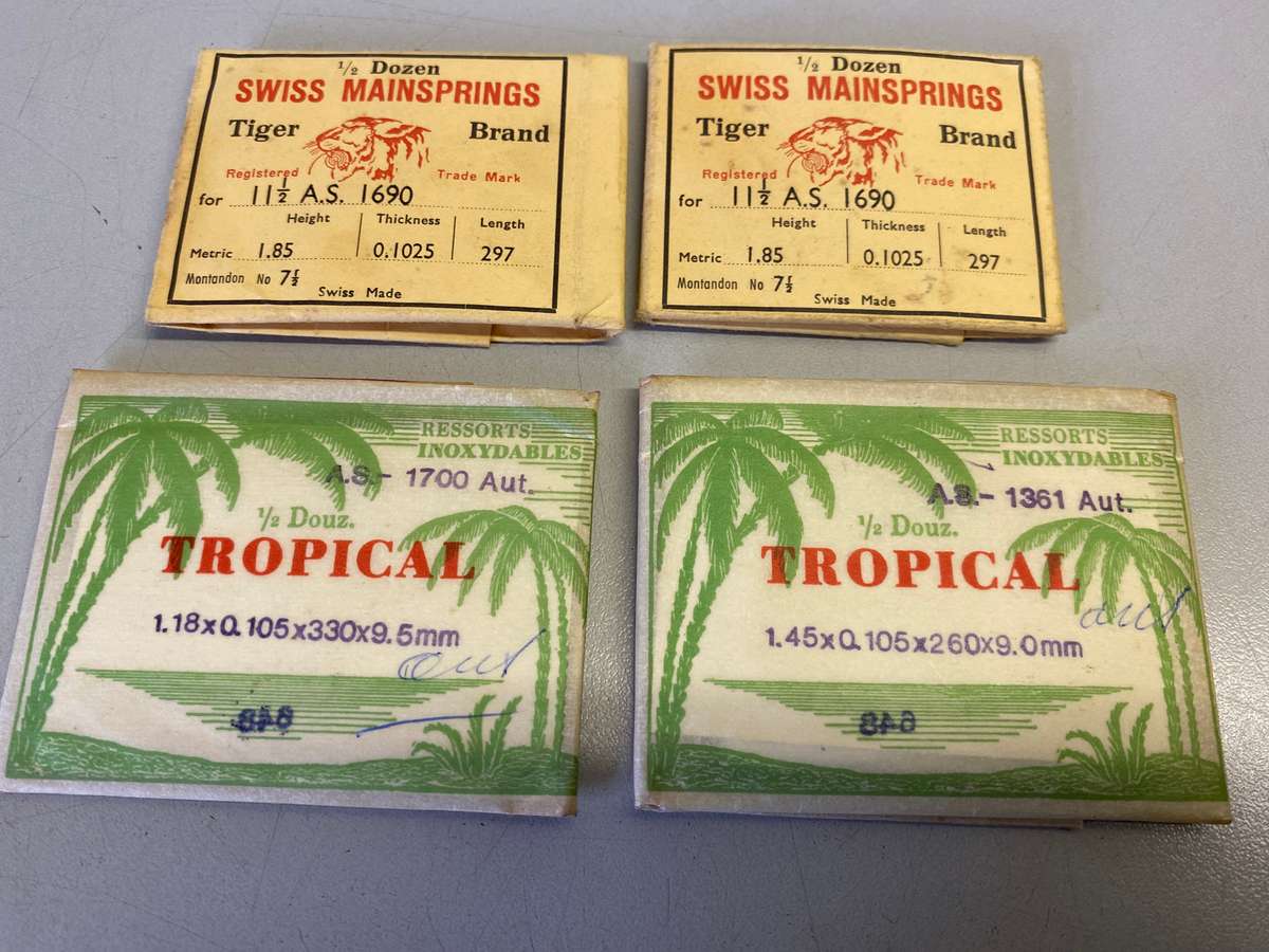 Mainsprings for AS movements calibers 1361 - 1690 - 1700