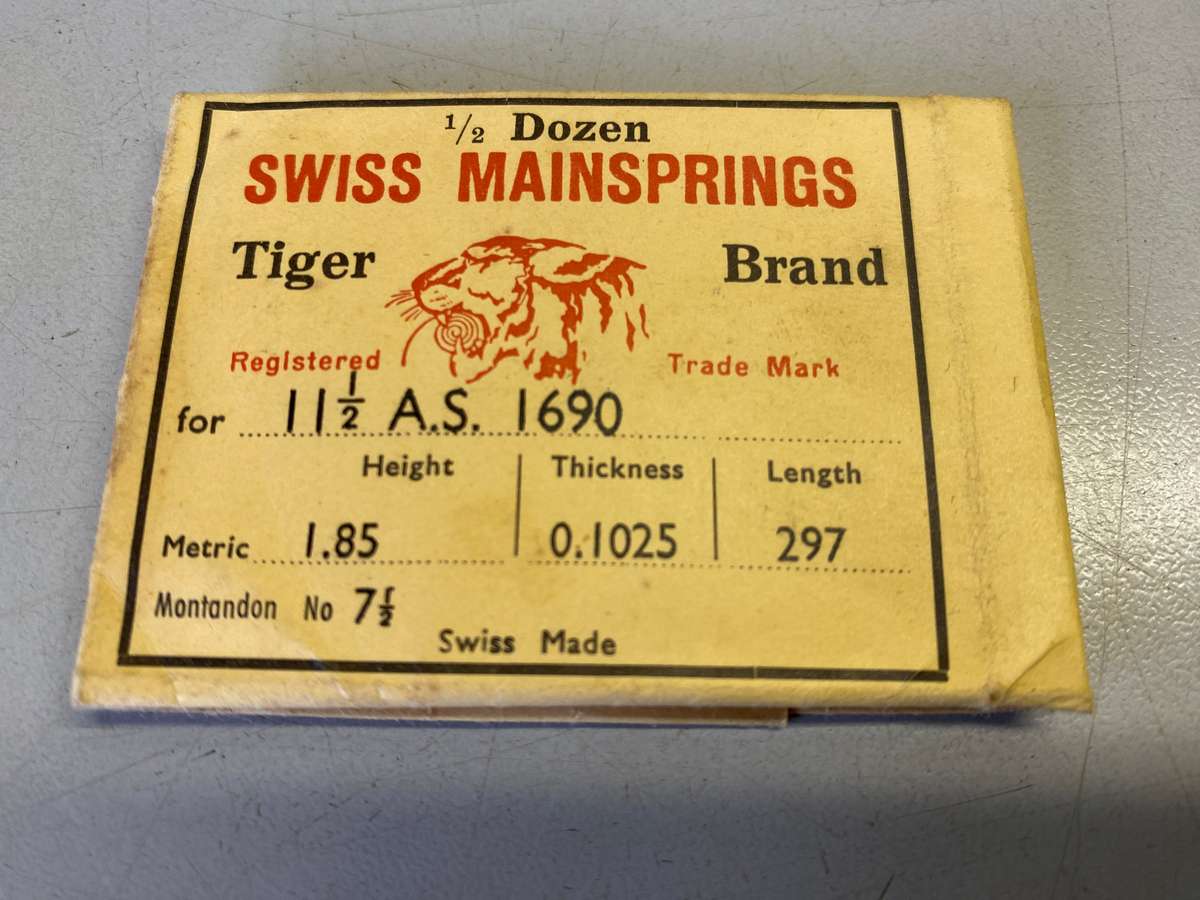 Mainsprings for AS movements calibers 1361 - 1690 - 1700