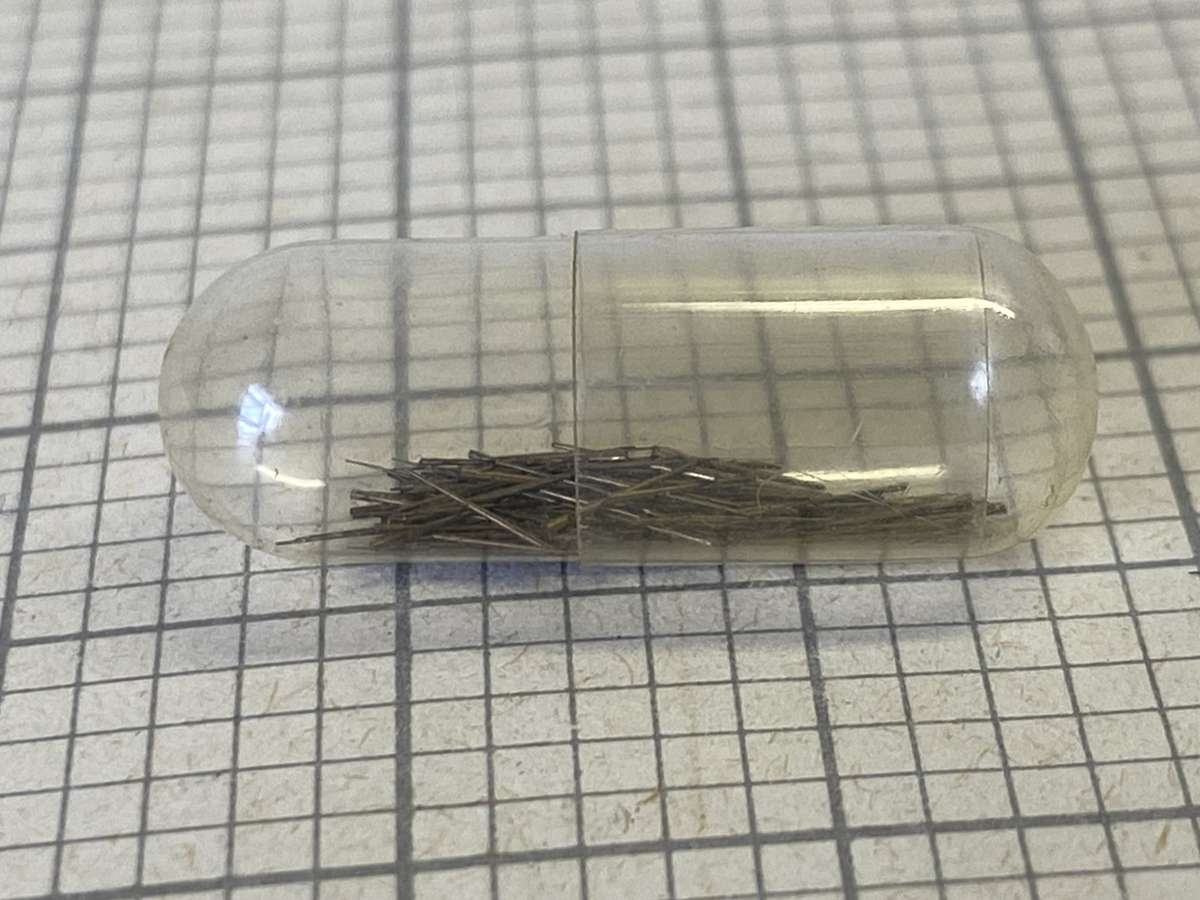 Micro size brass taper pins - 100+ pieces