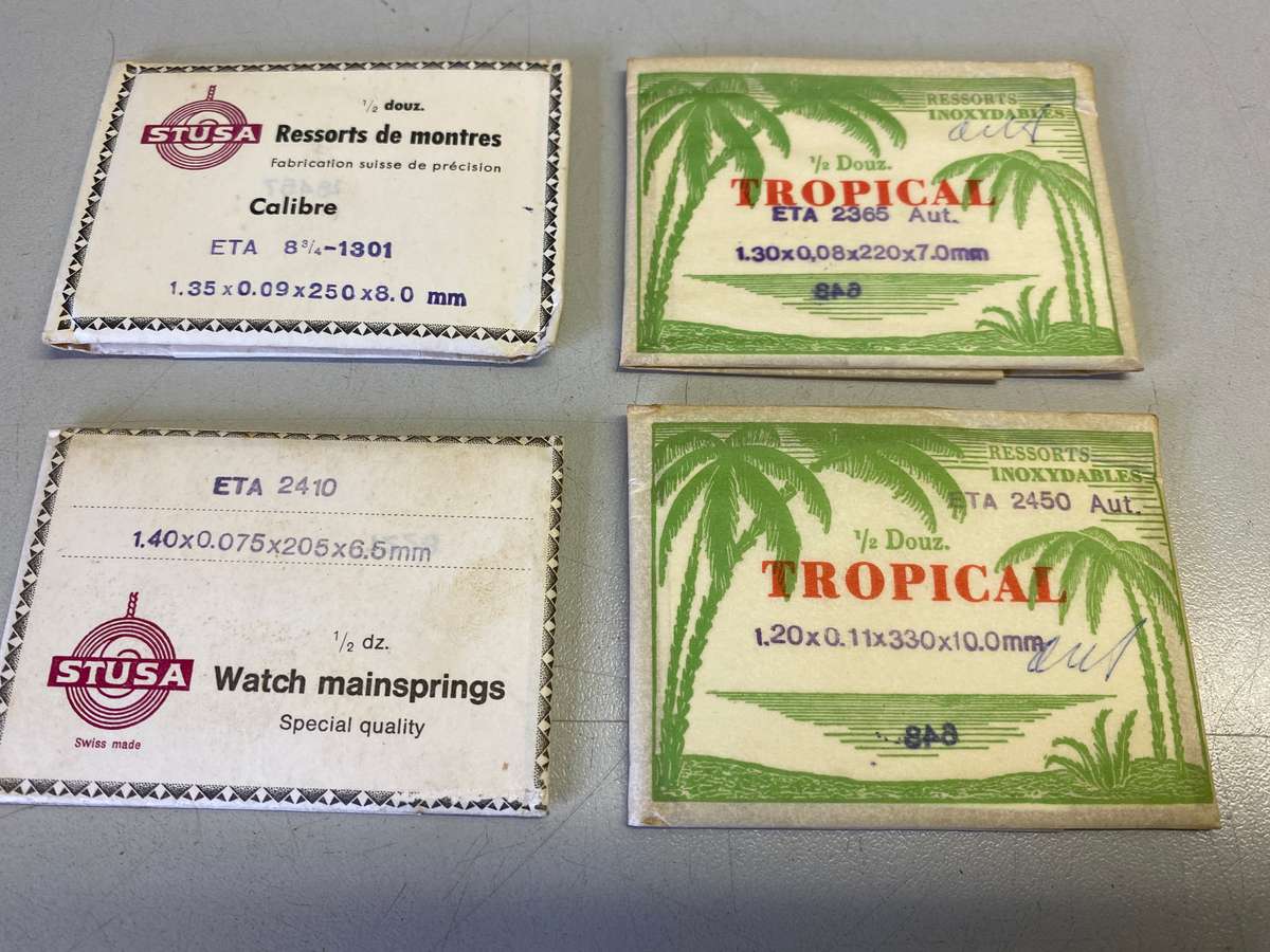 Mainsprings for ETA movements calibers 2365 - 2410 - 2450 - 1301