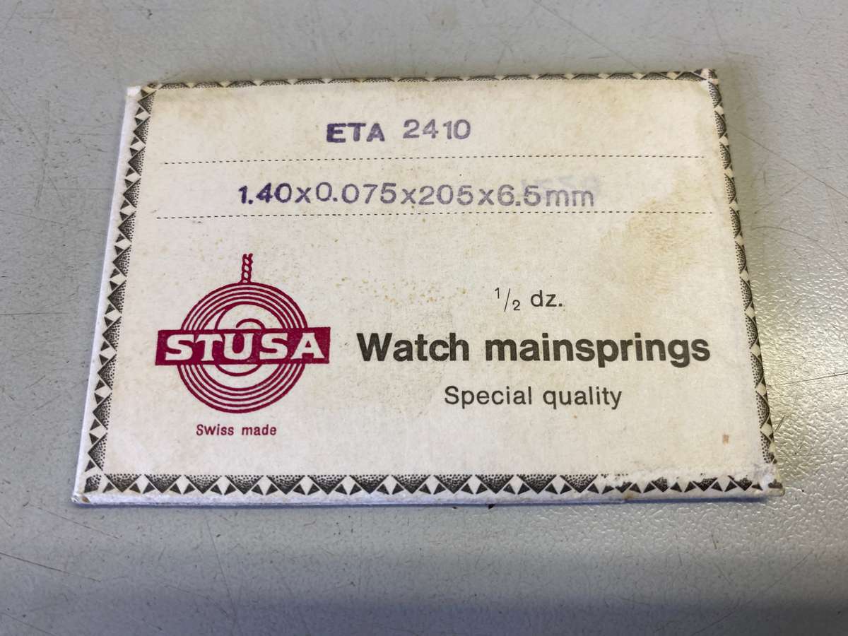 Mainsprings for ETA movements calibers 2365 - 2410 - 2450 - 1301