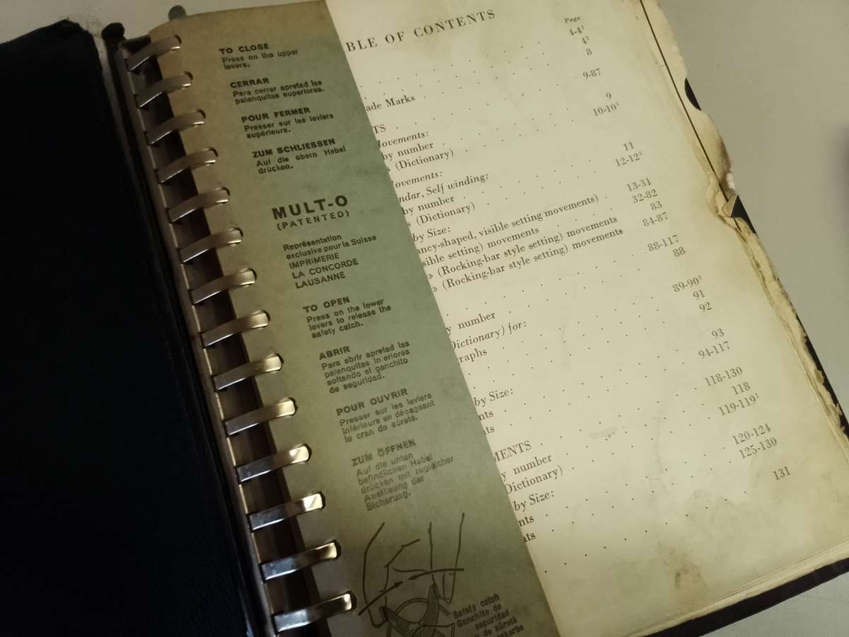 Official Catalogue of Swiss Watch Parts