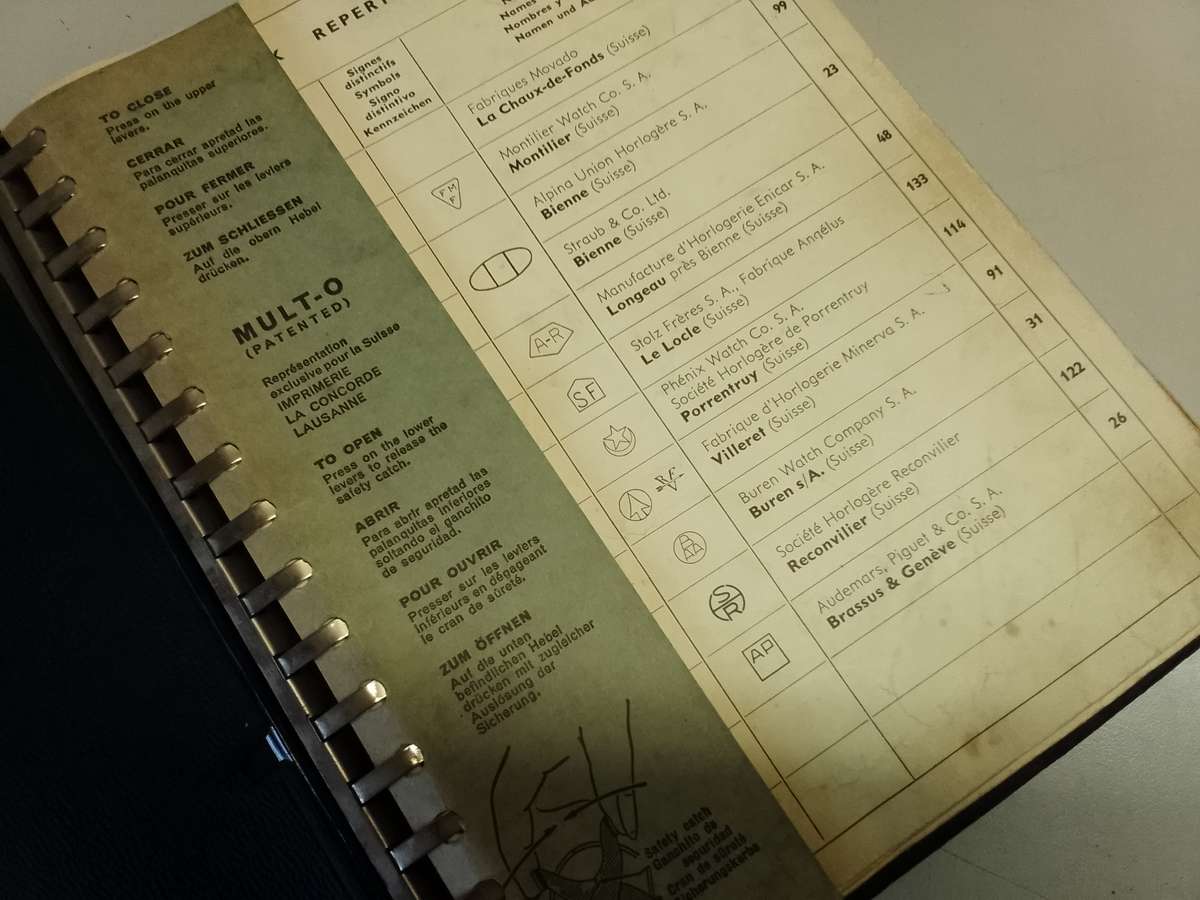 Official Catalogue of Swiss Watch Parts