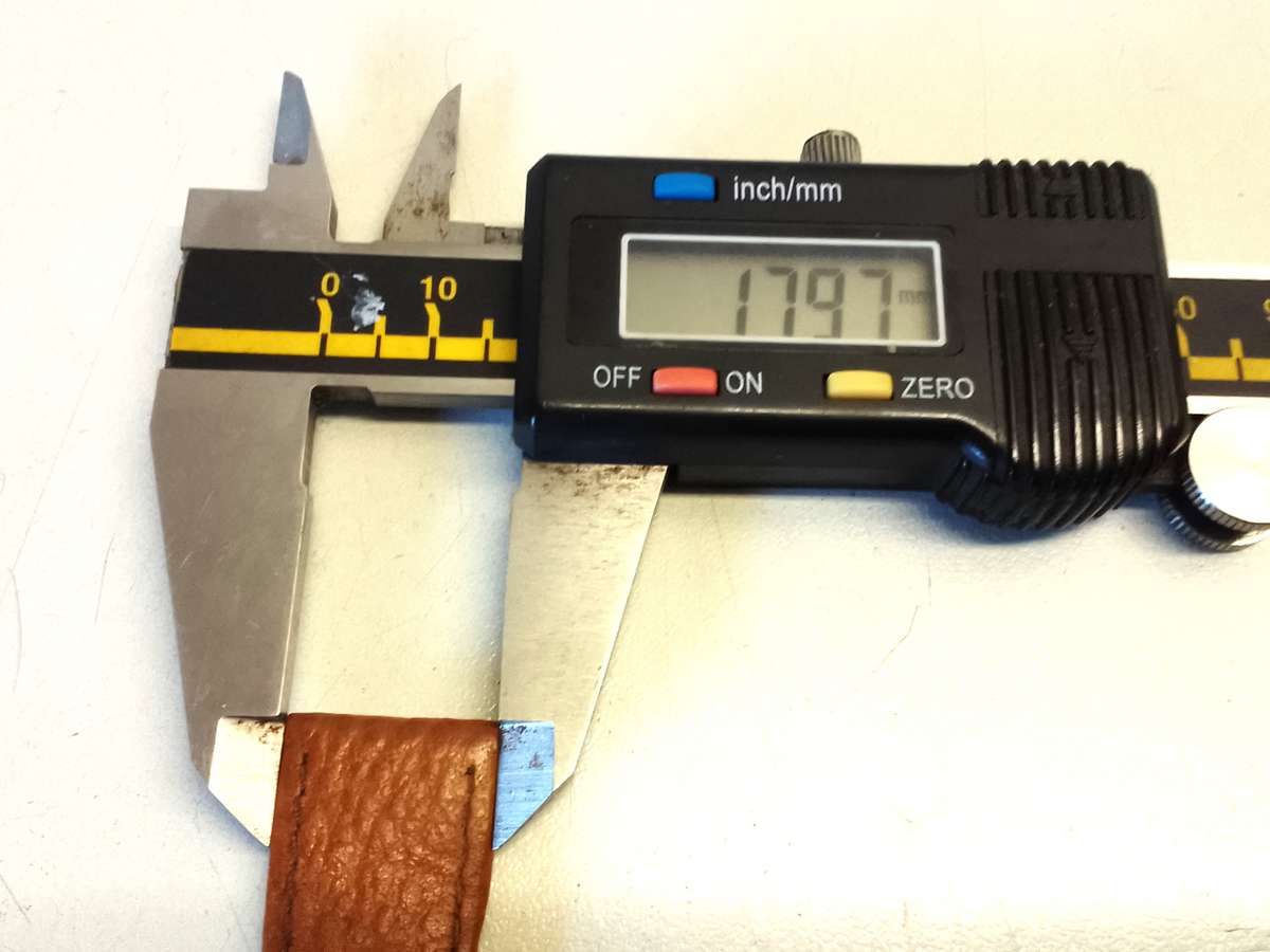 18mm brown leather watch strap