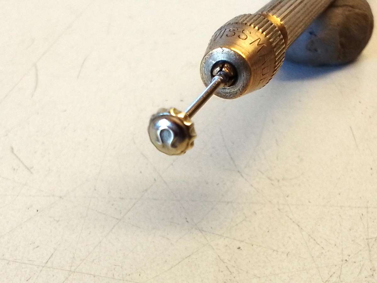 Omega stainless steel crown - 3.3mm