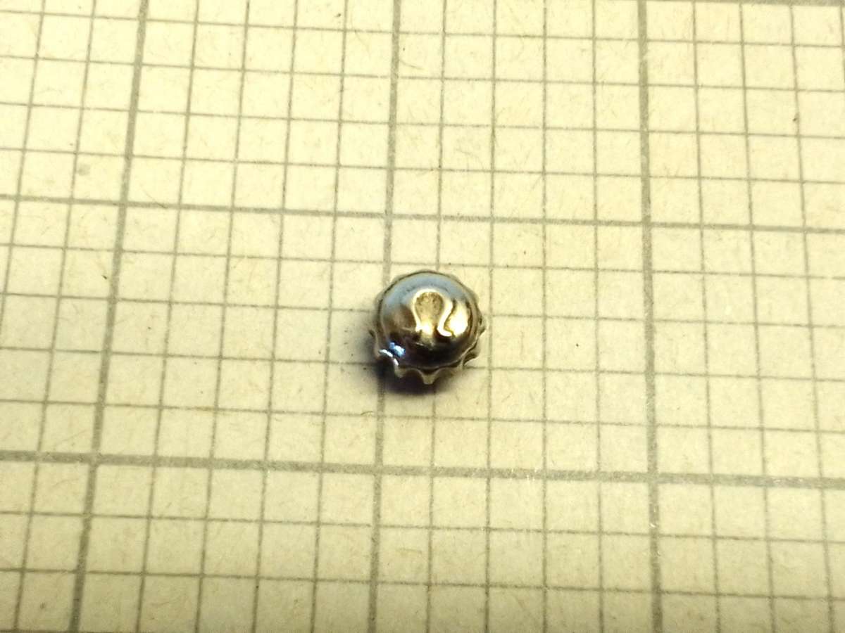 Omega stainless steel crown - 3.3mm