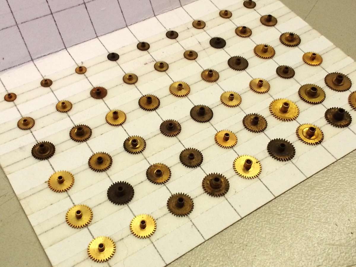 Watch hour wheels - 56 pieces