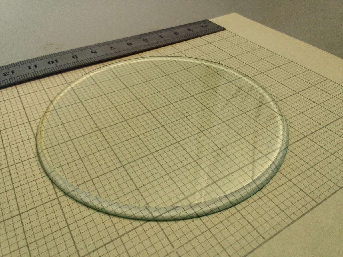 90mm bevel edge clock glass