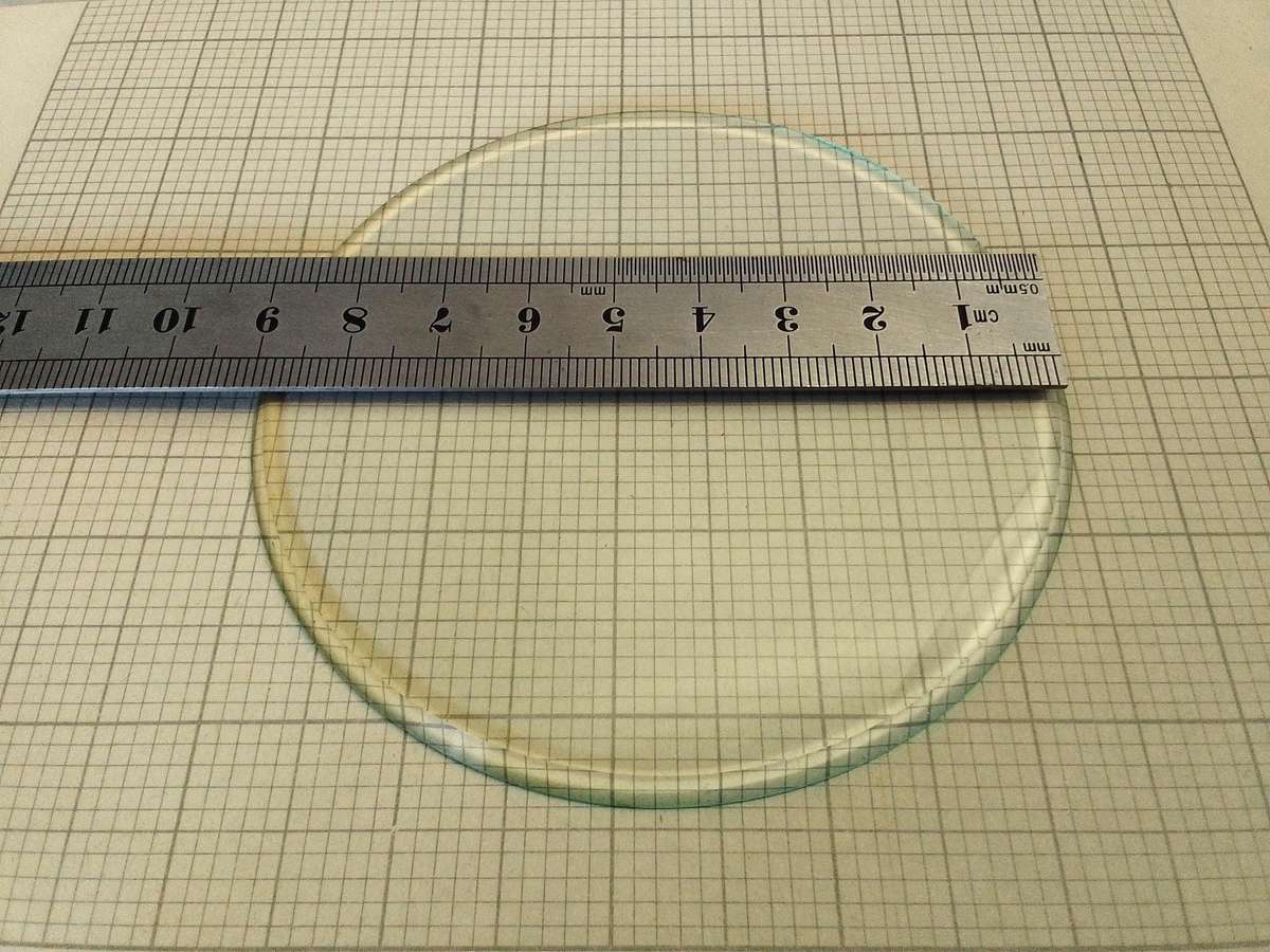 90mm bevel edge clock glass