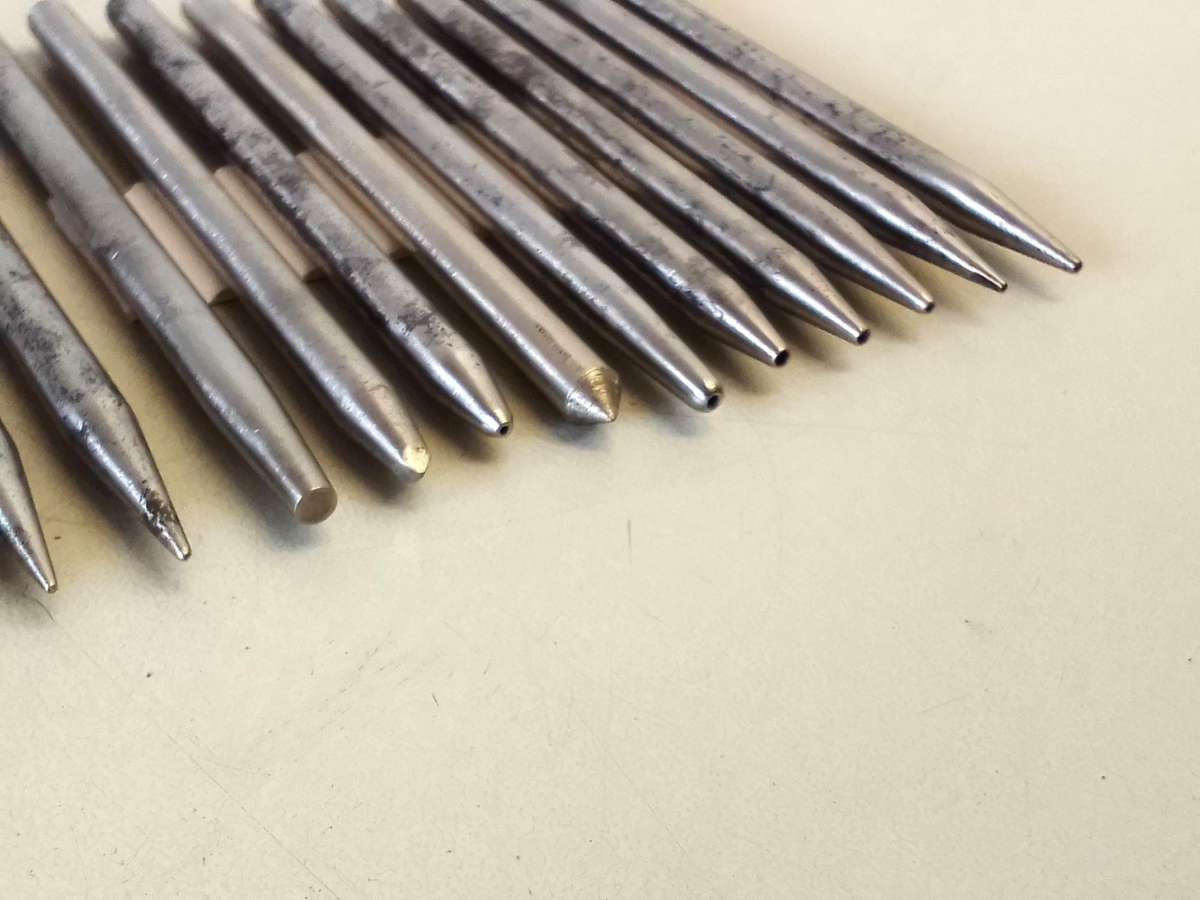 Stakes for watchmakers staking set