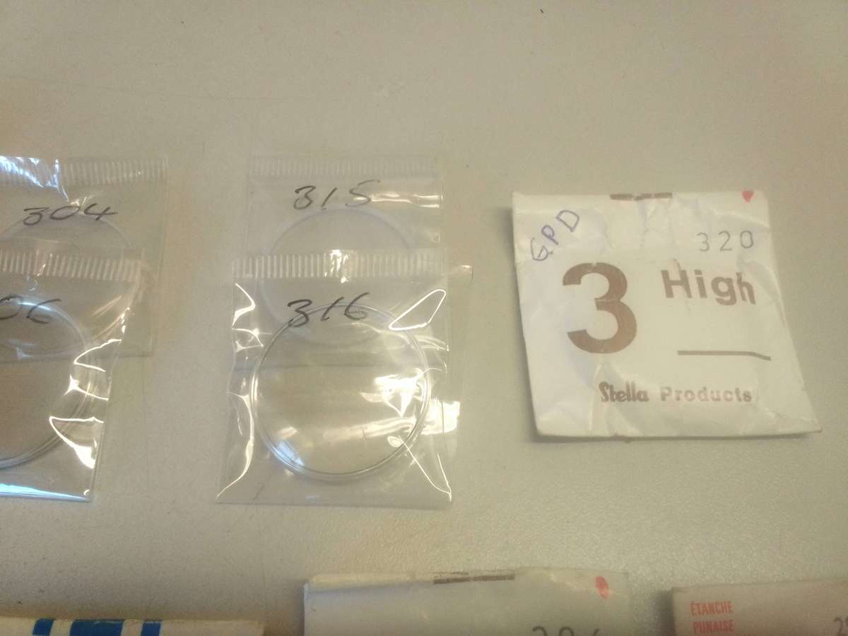 Waterproof acrylic Swiss made watch crystals - 27 pieces