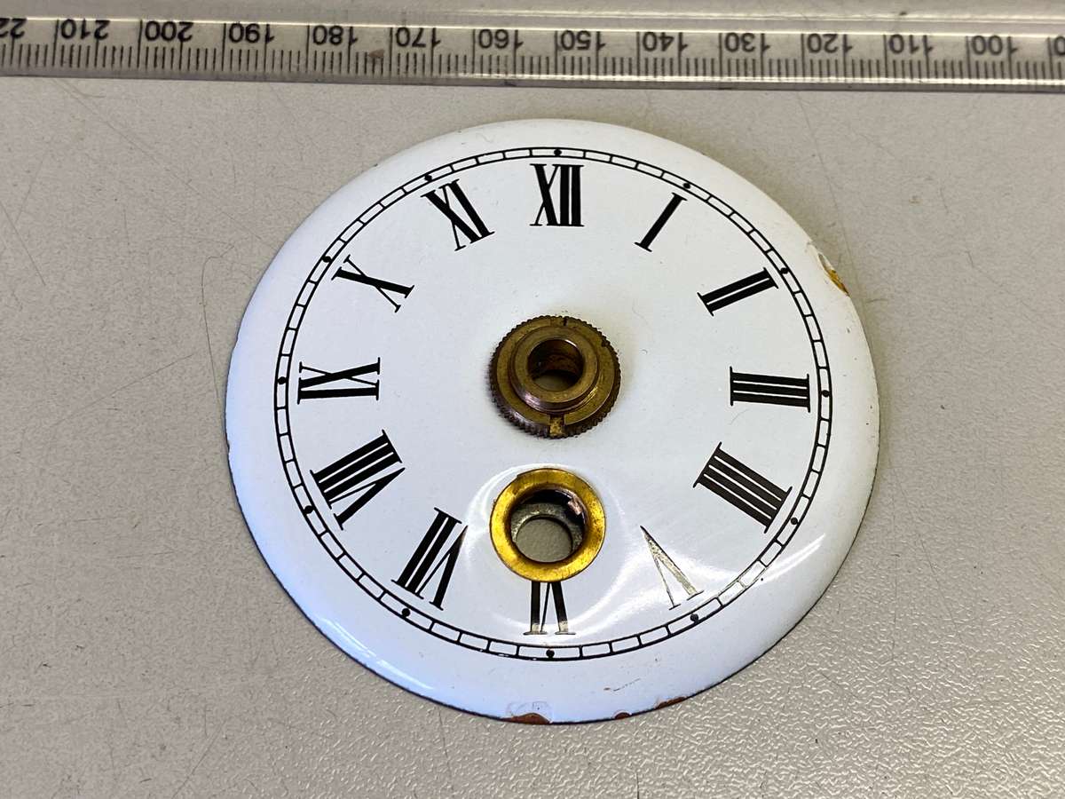 Small enamelled clock dial - 72mm
