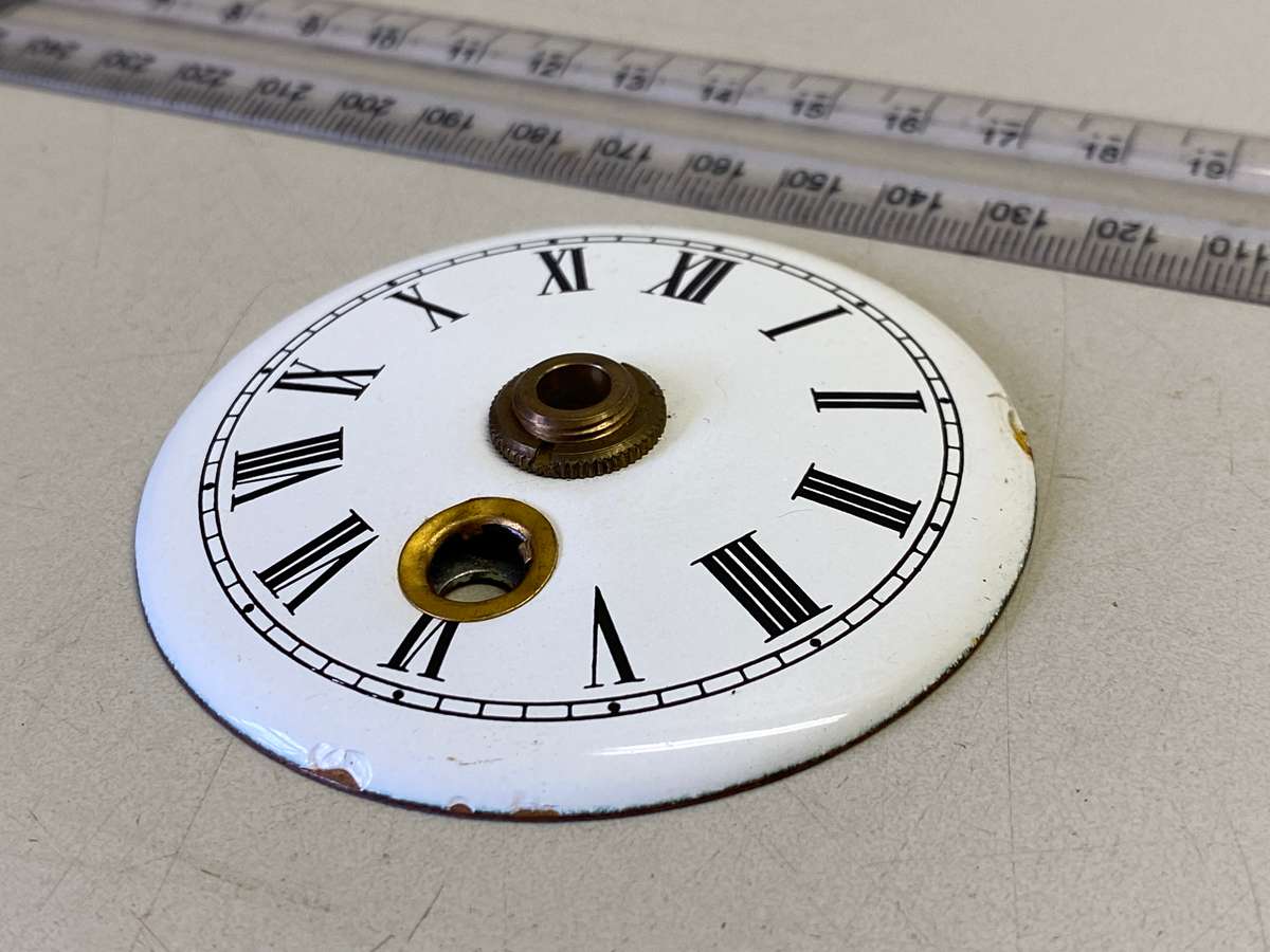 Small enamelled clock dial - 72mm