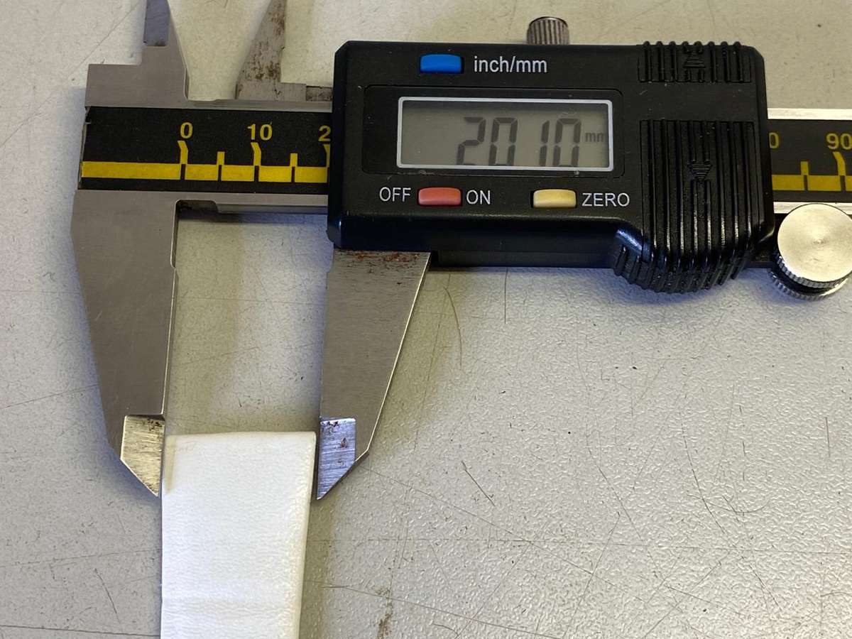 20mm white leather watch strap