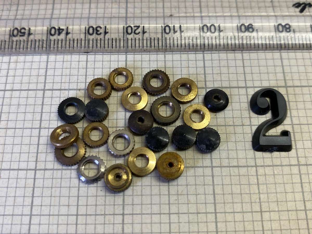 Clock hand nuts - 20+ pieces - lot 2