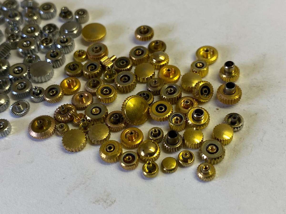 Assorted used watch crowns - 100+ pieces - lot 2
